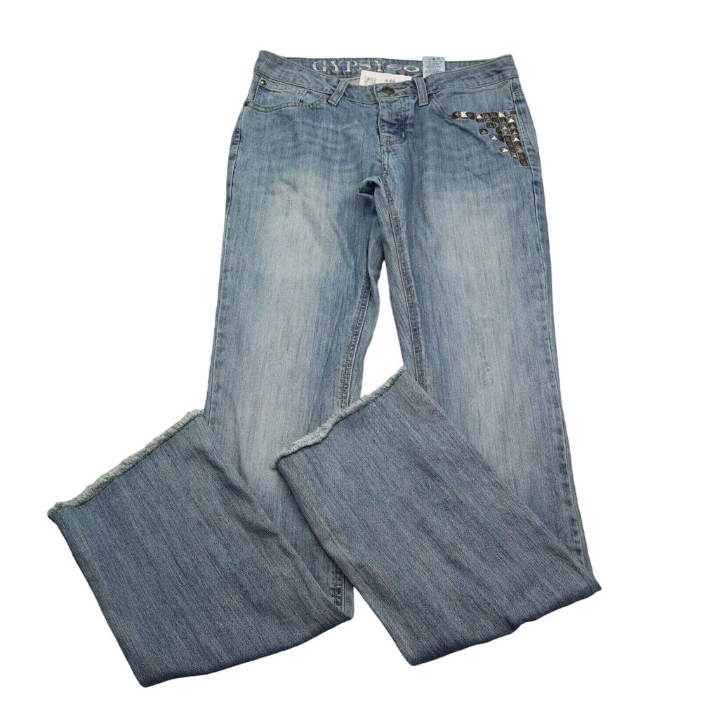 Gypsy Soule Pants Womens 26 Blue Mid Rise 5 Pocket Design Faded Casual Jeans